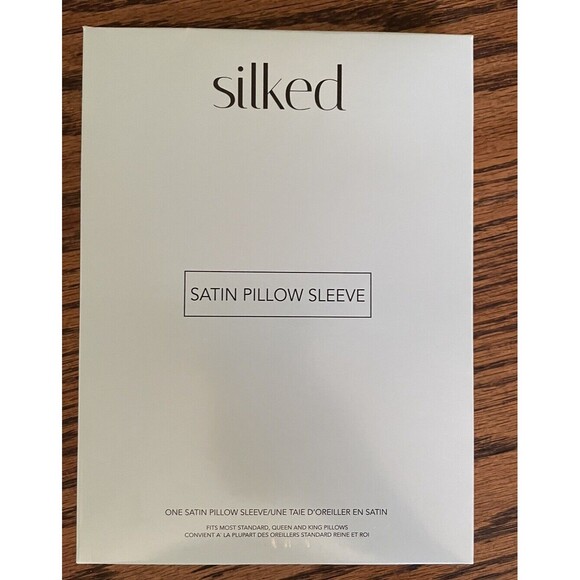 Silked Satin Pillow Sleeve Pillowcase Silver Size 26x18 - Picture 1 of 3